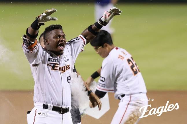 2024년 한화에서 뛰던 시절의 페라자. /사진=한화 이글스 제공