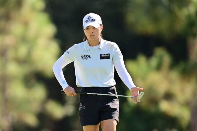 퍼팅을 준비하고 있는 고진영. 사진 제공=AFP연합뉴스