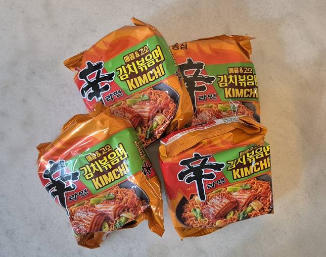 농심의 신제품 '신라면 김치볶음면'/사진=김아름 기자 armijjang@