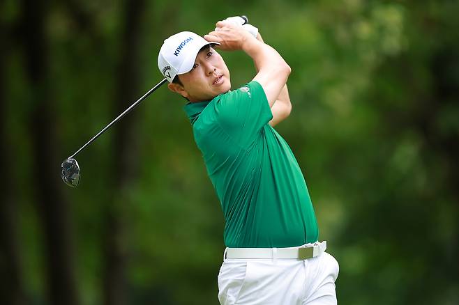 배상문이 지난 2월 7일 콜롬비아 보고타에서 열린 콘페리 투어 아스타라 챔피언십 1라운드 도중 18번 홀에서 티샷을 하고 있다. 게티이미지코리아