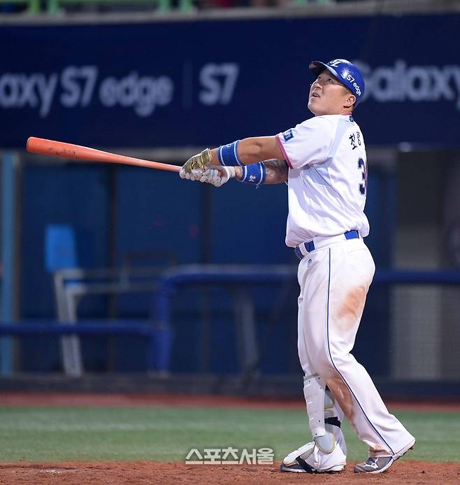 2016년 삼성 시절 최형우. 포항 | 이주상기자.rainbow@sportsseoul.com