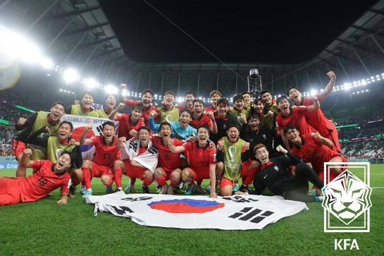 한국 축구 대표팀 선수단. /사진=대한축구협회