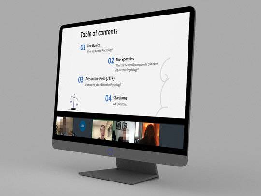 현지 시간에 맞춰 진행되는온라인 수업 장면.