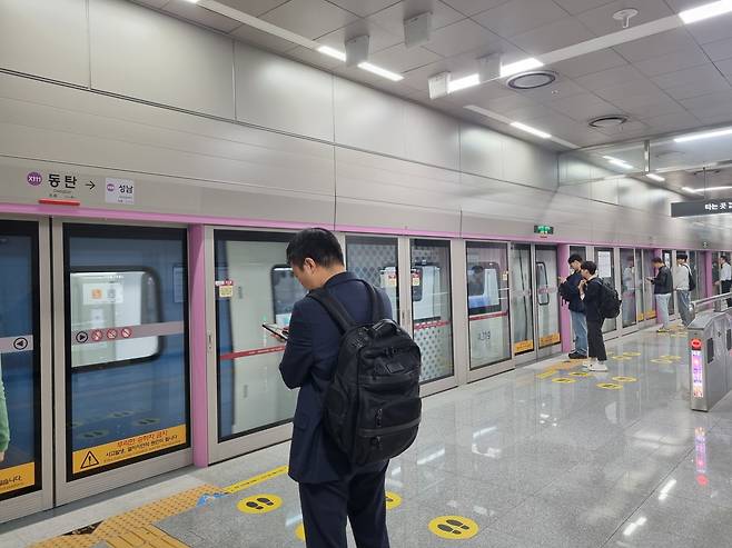 지난해 5월 8일 오전 출근 시간대 한산한 GTX-A 동탄역. /김양혁 기자