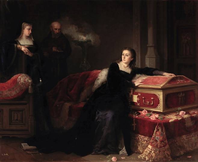 가브리엘 마우레타 아라실, ‘광녀 ’ 후아나, 1858년경, 캔버스에 유채, 118x145cm, 프라도 미술관