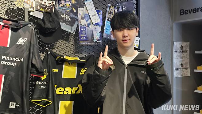 ‘랩터’ 전어진이 지난 2일 서울 종로구 BNK 피어엑스 사옥에서 쿠키뉴스와 인터뷰를 하고 있다. 김영건 기자