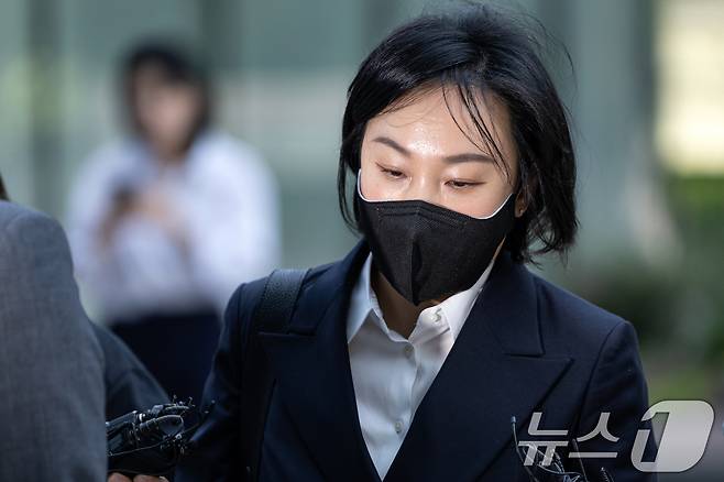 김건희 여사의 '문고리 3인방 중 한 명으로 지목된 유경옥 전 행정관. 2025.7.25/뉴스1 ⓒ News1 이승배 기자
