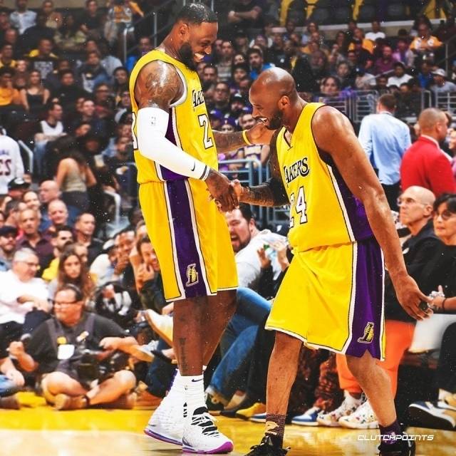 제임스와 코비, LA 레이커스의 역사 중심에 있는 선수들이다. 사진=클러치포인트 SNS