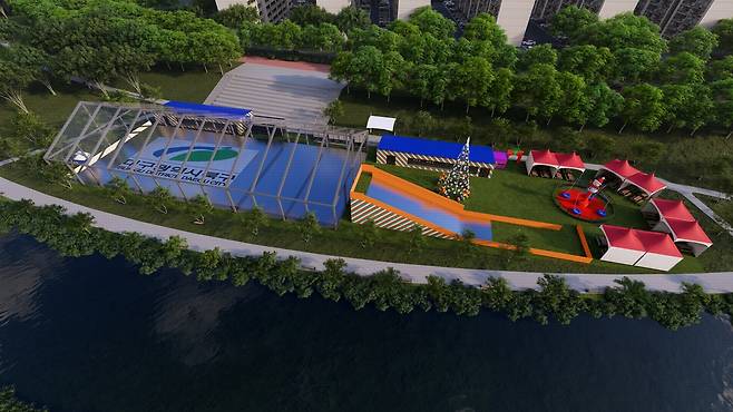 대구 북구 팔거천 야외스케이트장 조감도. /대구 북구 제공