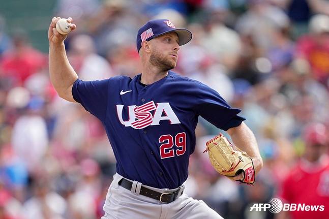 2023 WBC에서 미국 대표팀으로 활약한 켈리. /AFPBBNews=뉴스1