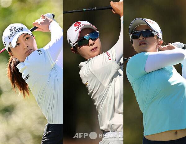 미국여자프로골프(LPGA) 투어에서 뛰는 고진영, 김효주, 김세영 프로. 사진제공=ⓒAFPBBNews = News1 (사진을 무단으로 사용하지 마십시오.)