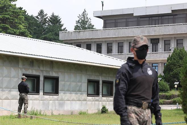 판문점 공동경비구역(JSA) 견학이 재개된 가운데 19일 경기도 파주시 판문점에 적막감이 흐르고 있다. 2022.7.19/뉴스1 ⓒ News1 사진공동취재단