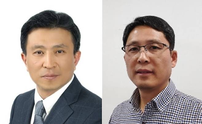 윤승규(왼쪽) 기아 사장과 최영일(오른쪽) 현대차 국내생산담당 겸 최고안전보건책임자 부사장./현대차그룹 제공
