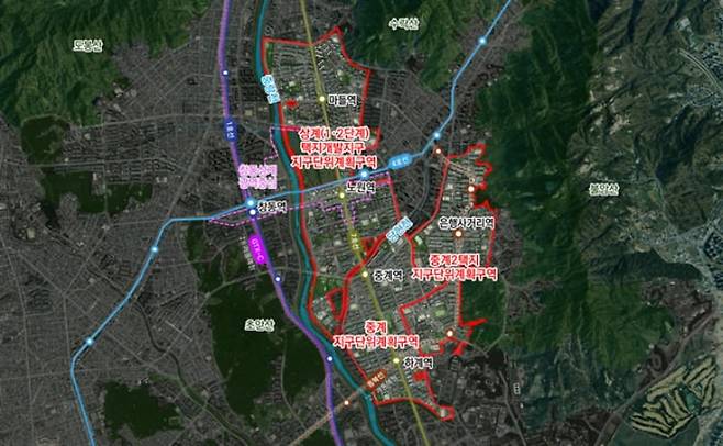 서울 노원구 택지개발지구 지구단위계획구역 위치도. 사진=서울시