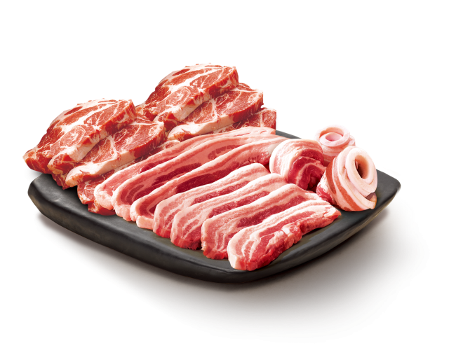 이마트에서 판매하는 국내산 삼겹살 목살 제품. 사진 제공=이마트