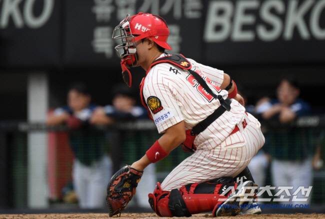 27일 광주 기아챔피언스필드에서 열린 KIA 타이거즈와 NC 다이노스의 경기. KIA 포수 주효상이 수비를 하고 있다. 광주=박재만 기자 pjm@sportschosun.com/2025.09.27/