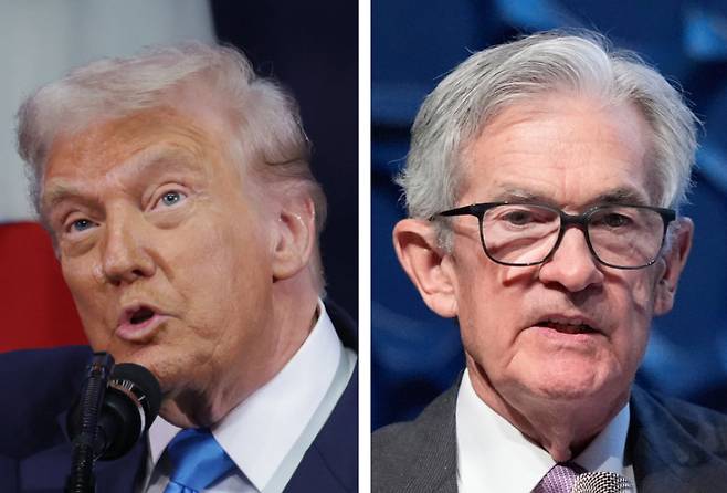 도널드 트럼프(왼쪽), 제롬 파월.