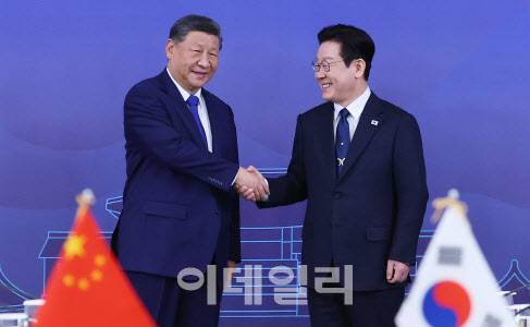 이재명 대통령과 시진핑 중국 국가주석이 작년 11월 1일 경북 경주박물관에서 한중 정상회담 기념촬영을 하고 있다. (사진=뉴시스)