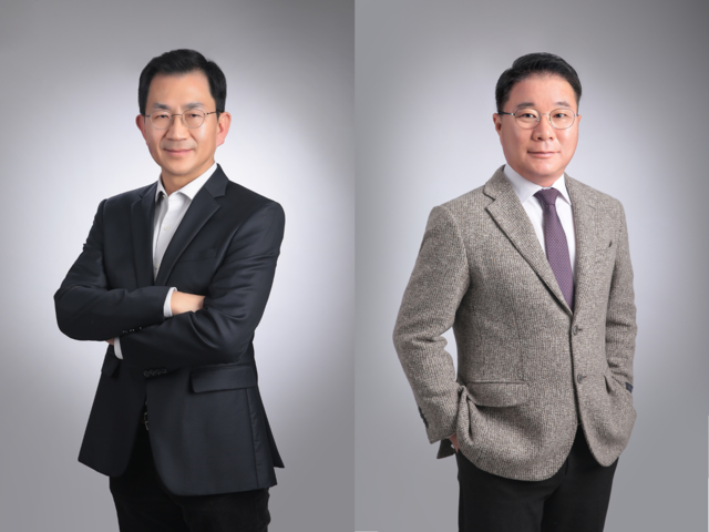 김형우(왼쪽) 에스넷시스템 대표, 이준호 굿어스스마트솔루션 대표. 에스넷그룹 제공