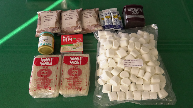 지난 9일 영남일보 디지털팀이 두바이 쫀득 쿠키 만들기에 나섰다. 미리 준비한 재료들. 박지현기자