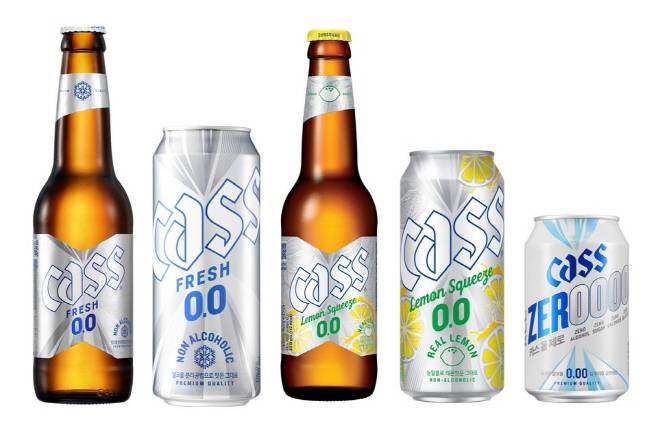 카스 논알코올 제품군 이미지. 오비맥주 제공