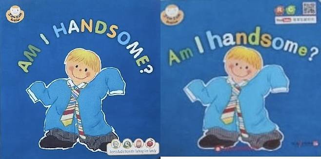 중국에서 만들어진 '잼잼 잉글리시' 전집 해적판(왼쪽)과 국내에서 팔리는 원본(오른쪽)이다. 출판사 로고만 갈아끼운 채 거의 동일한 표지와 일러스트를 사용하고 있다./사진=독자 제공