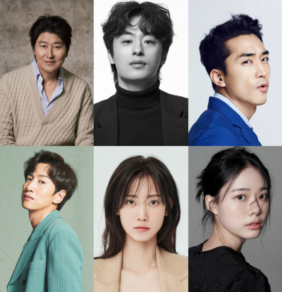 영화 '정원사들' 출연진. 왼쪽 위 사진부터 시계방향으로 송강호, 구교환, 송승헌, 이재인, 신현빈, 이광수. 각 소속사 제공