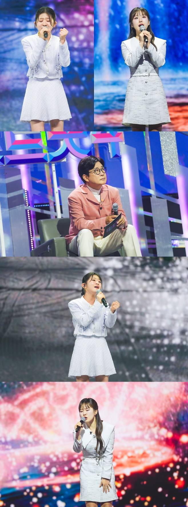 TV CHOSUN ‘미스트롯4’에서 유소년부 ‘트롯 천재’ 윤윤서와 타장르부 ‘구음의 신’ 홍성윤이 1:1 데스매치에서 맞붙는 사상 초유의 빅매치가 펼쳐진다. 100점과 99.999점의 대결로 불리는 두 참가자의 무대에 마스터들은 “왜 둘이 붙었어! 미치고 팔딱 뛸 대결”이라며 경악했고, 홍성윤은 연습 중 “쓰러질 것 같다”며 눈물을 쏟아 긴장감을 더했다. 오직 한 사람만 살아남는 잔인한 승부의 결과는 1월 15일 밤 10시 방송에서 공개된다. ‘미스트롯4’ 1:1 데스매치 (사진=TV조선)