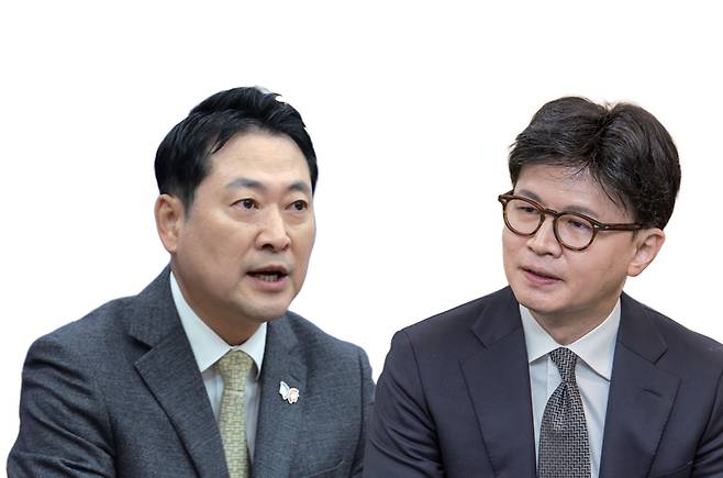 장동혁 국민의힘 대표(왼쪽), 한동훈 전 대표 ⓒ시사저널 박은숙·최준필