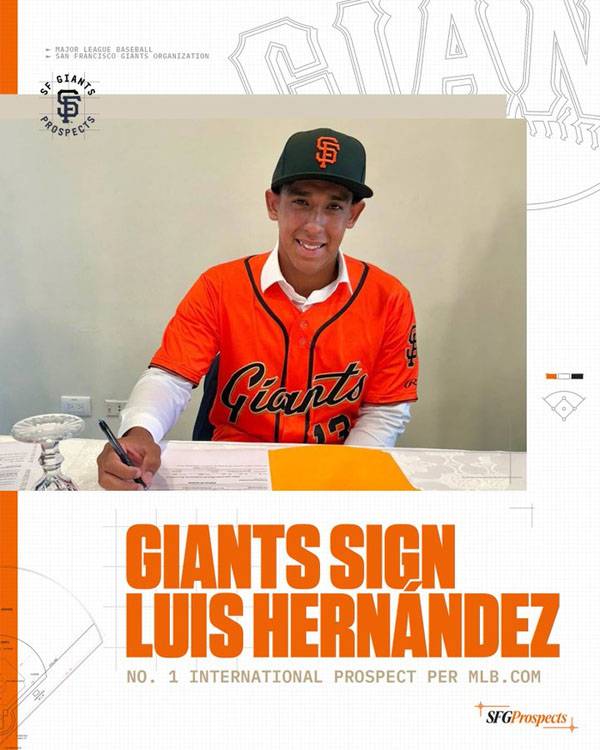 샌프란시스코가 해외 아마추어 FA 시장 랭킹 1위 선수를 영입했다. 사진= 자이언츠 공식 X
