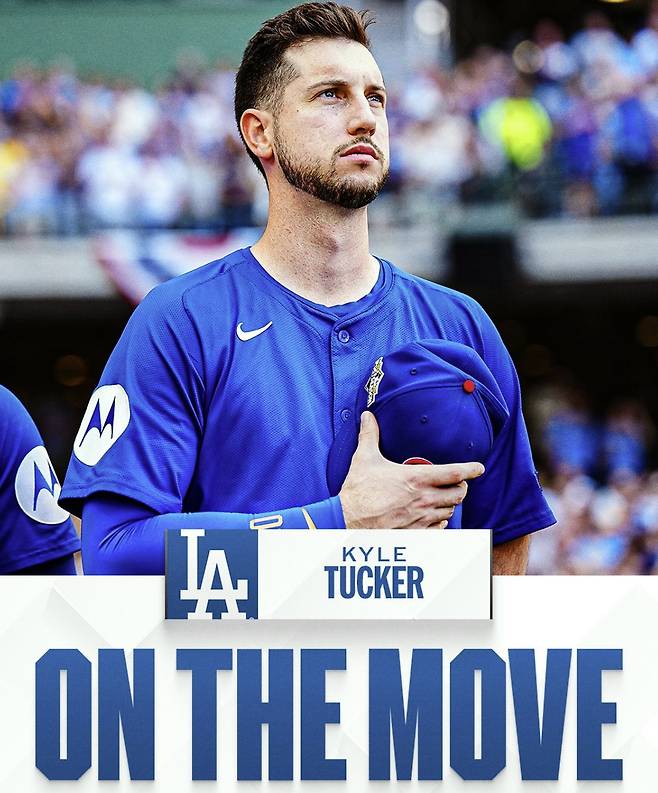 카일 터커가 LA 다저스와 4년 2억4000만달러 계약에 합의한 것으로 알려졌다. 터커는 토론토의 FA 타깃 1순위였다. 사진=MLB 공식 X 계정