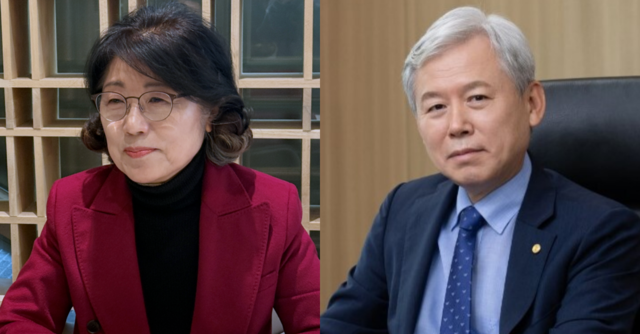 왼쪽부터 마숙자 전 김천교육장, 김상동 전 경북대 총장. 대구일보 DB