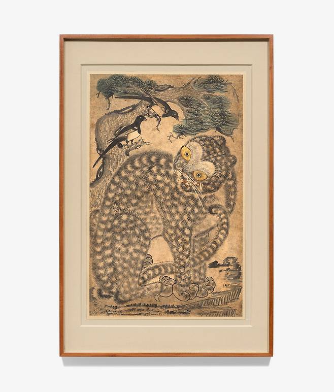 까치호랑이, 19세기, 종이에 채색, 93x60㎝ 사진 갤러리현대