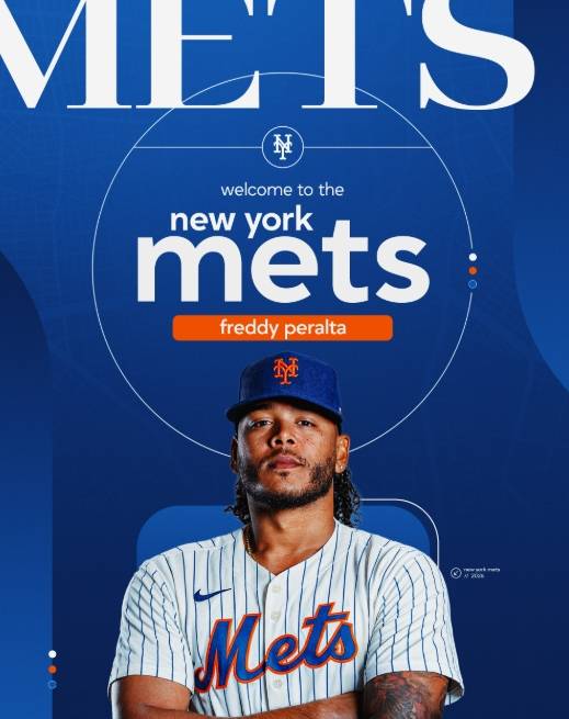 ▲ 뉴욕 메츠는 프레디 페랄타 영입을 공식 발표했다. ⓒ뉴욕 메츠 SNS