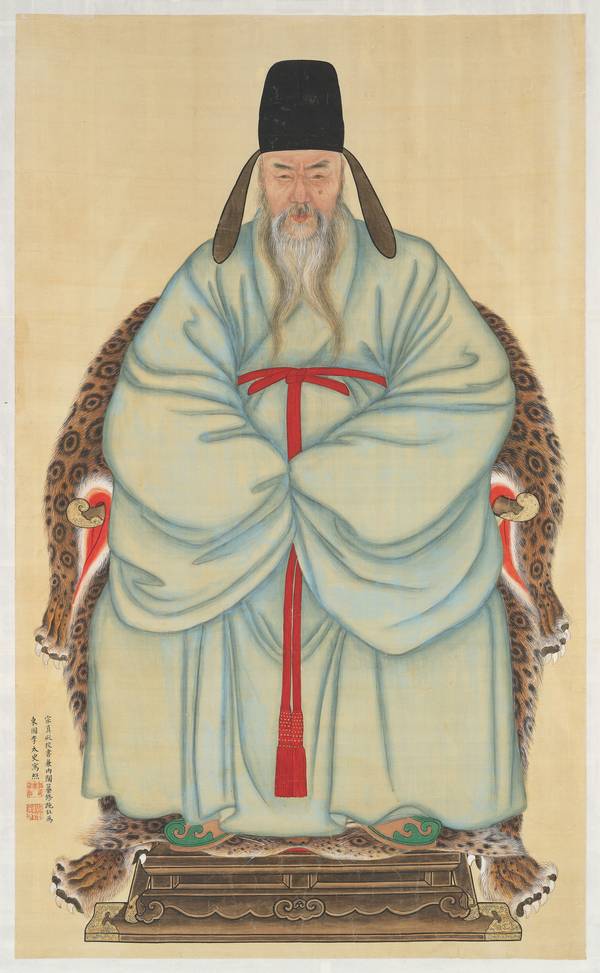 남양주 실학박물관에서 전시 중인 ‘이덕수 초상 유복본’ /경기문화재단 제공