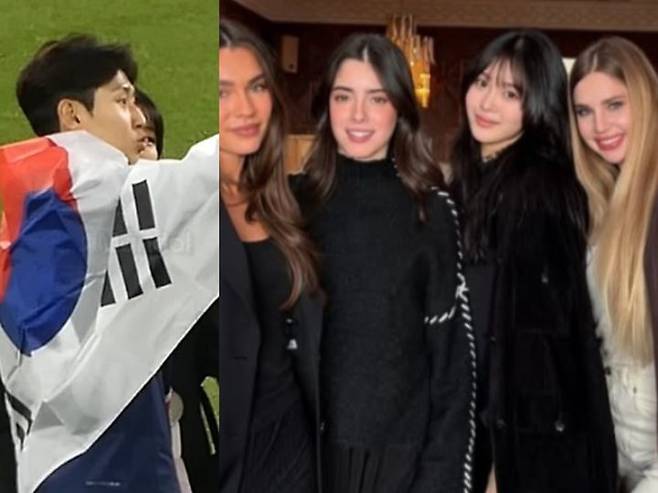 파리 생제르맹(PSG)에서 활약 중인 축구선수 이강인의 연인으로 연인으로 알려진 박상효 씨가 유명 인플루언서들과 함께 찍은 사진이 공개돼 화제를 모으고 있다.2026.01.27. (사진= 안젤리나 자바르니 인스타그램 캡처, 유튜브 '만돌 TV' 영상 캡처) *재판매 및 DB 금지