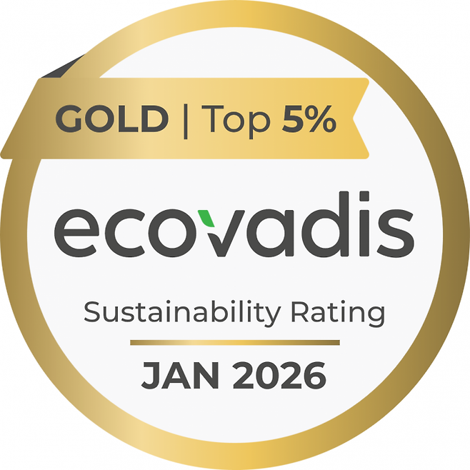 코오롱인더스트리는 글로벌 ESG 평가기관인 에코바디스(EcoVadis)가 실시한 2025년 지속가능성 평가에서 골드(Gold) 등급을 획득했다. 코오롱인더스트리 제공