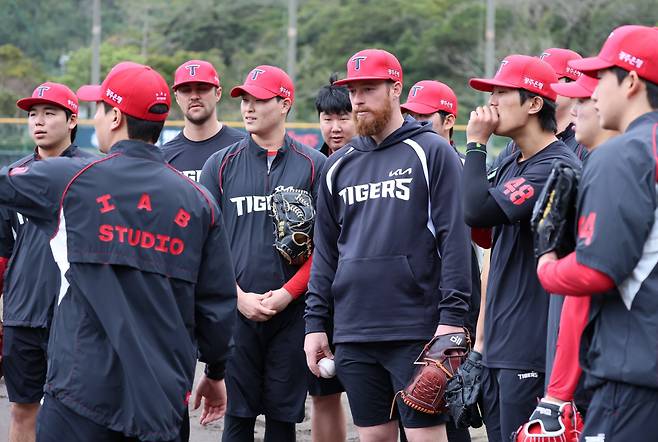일본 아마미오시마에서 1차 스프링캠프를 진행하고 있는 KIA 타이거즈 선수들. 사진제공=KIA 타이거즈