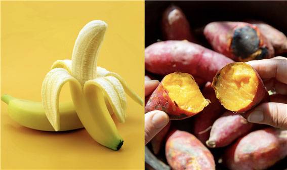 미국 건강 전문지 헬스(Health)는 지난 15일(현지 시각) 바나나와 고구마의 영양 성분을 비교해 상황별로 더 적합한 선택지를 소개했다./사진=클립아트코리아