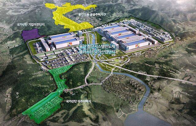 첨단시스템반도체클러스터 국가산업단지의 조감도. 용인시 제공