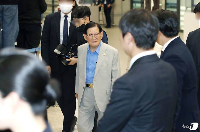 신천지예수교 증거장막성전의 이만희 총회장. 2024.4.22/뉴스1 ⓒ News1 권현진 기자