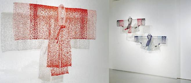 전통 복식 연구에서 출발한 작가가 한복을 조형 대상으로 확장한 작품. /서울공예박물관 제공