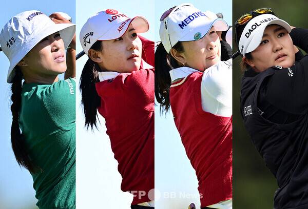 미국여자프로골프(LPGA) 투어 2026시즌 개막전 힐튼 그랜드 베케이션스 토너먼트 오브 챔피언스에 출전한 양희영, 황유민, 김아림, 유해란 프로. 사진제공=ⓒAFPBBNews = News1 (사진을 무단으로 사용하지 마십시오.)