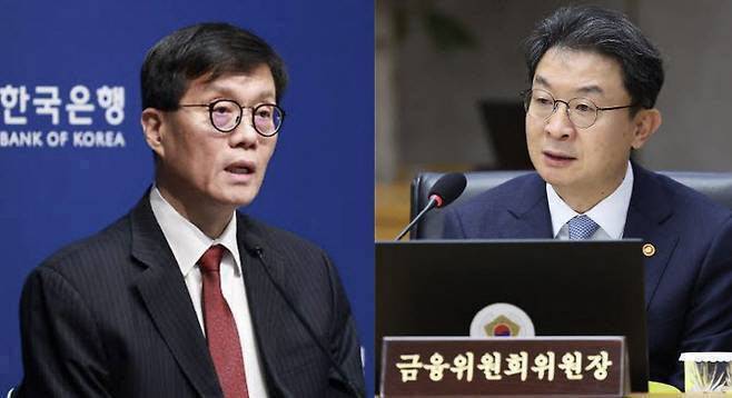 이창용 한국은행 총재와 이억원 금융위원회 위원장. (사진=한국은행, 연합뉴스)
