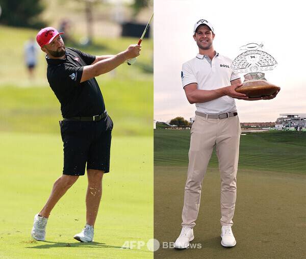 안병훈, 송영한, 김민규 프로 등과 함께 LIV 골프 2026시즌 개막전 사우디아라비아 리야드 대회 출전한 존 람(스페인). 그리고 토머스 디트리(벨기에)가 2025년 미국프로골프(PGA) 투어 WM 피닉스 오픈 우승 때 모습이다. 사진제공=ⓒAFPBBNews = News1 (사진을 무단으로 사용하지 마십시오.)