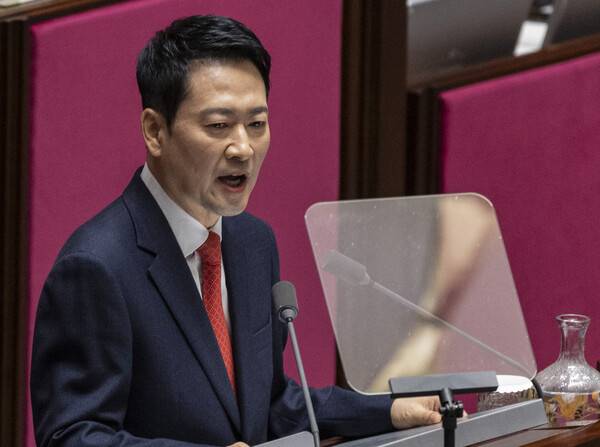 ▲장동혁 국민의힘 대표가 지난 4일 국회에서 열린 2월 임시국회 본회의에서 원내교섭단체 대표 연설을 하고 있다. ⓒ연합뉴스