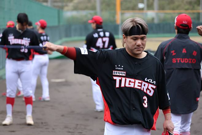 몸무게 10㎏ 이상을 감량하고 캠프에 합류한 KIA 타이거즈 김선빈. 사진제공=KIA 타이거즈