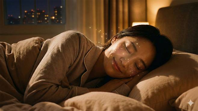 수면 시간은 피부 장벽이 재정비되고 세포가 재생되는 노화 예방의 골든타임이다|출처: Gemini 생성