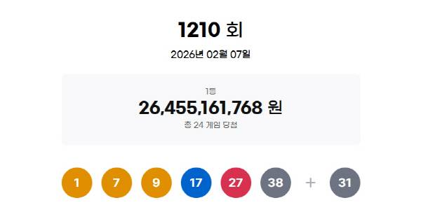 동행복권 사이트 화면.