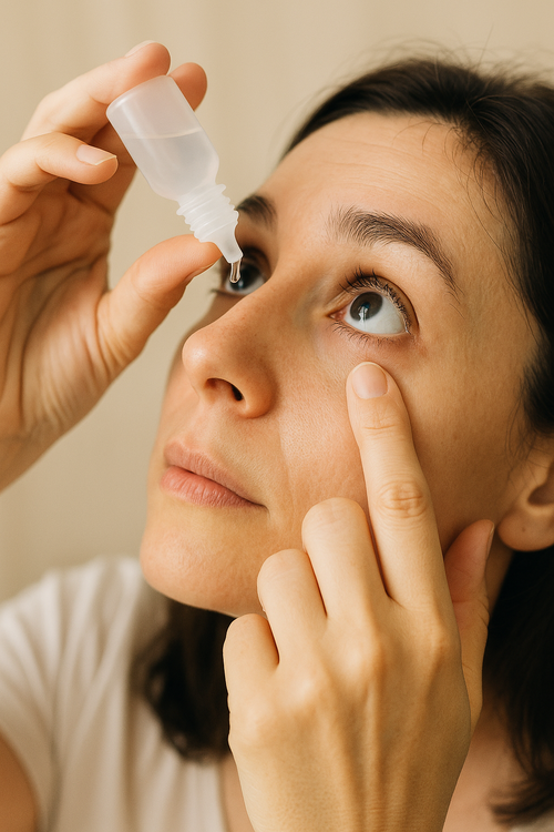 인공눈물을 넣는 사람을 입력해 생성한 이미지. 사진=챗GPT